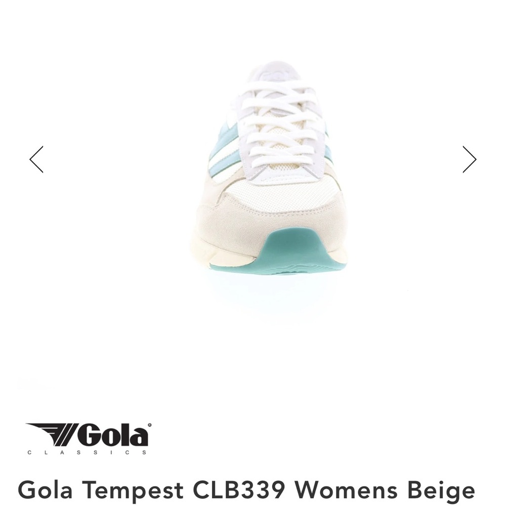 Gola Women's Tempest in Cream and Green - Picture 3 of 7